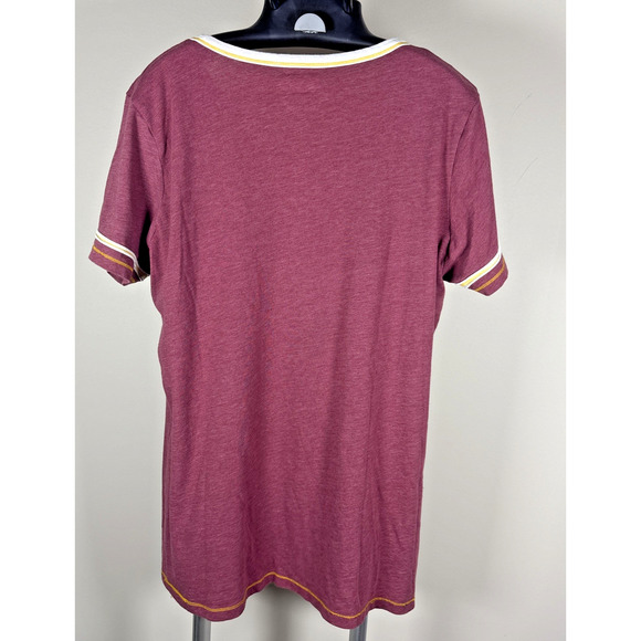 NFL Team Apparel Washington Redskins Red T-Shirt Gold Glitter Logos Women Sz XXL - Picture 2 of 7